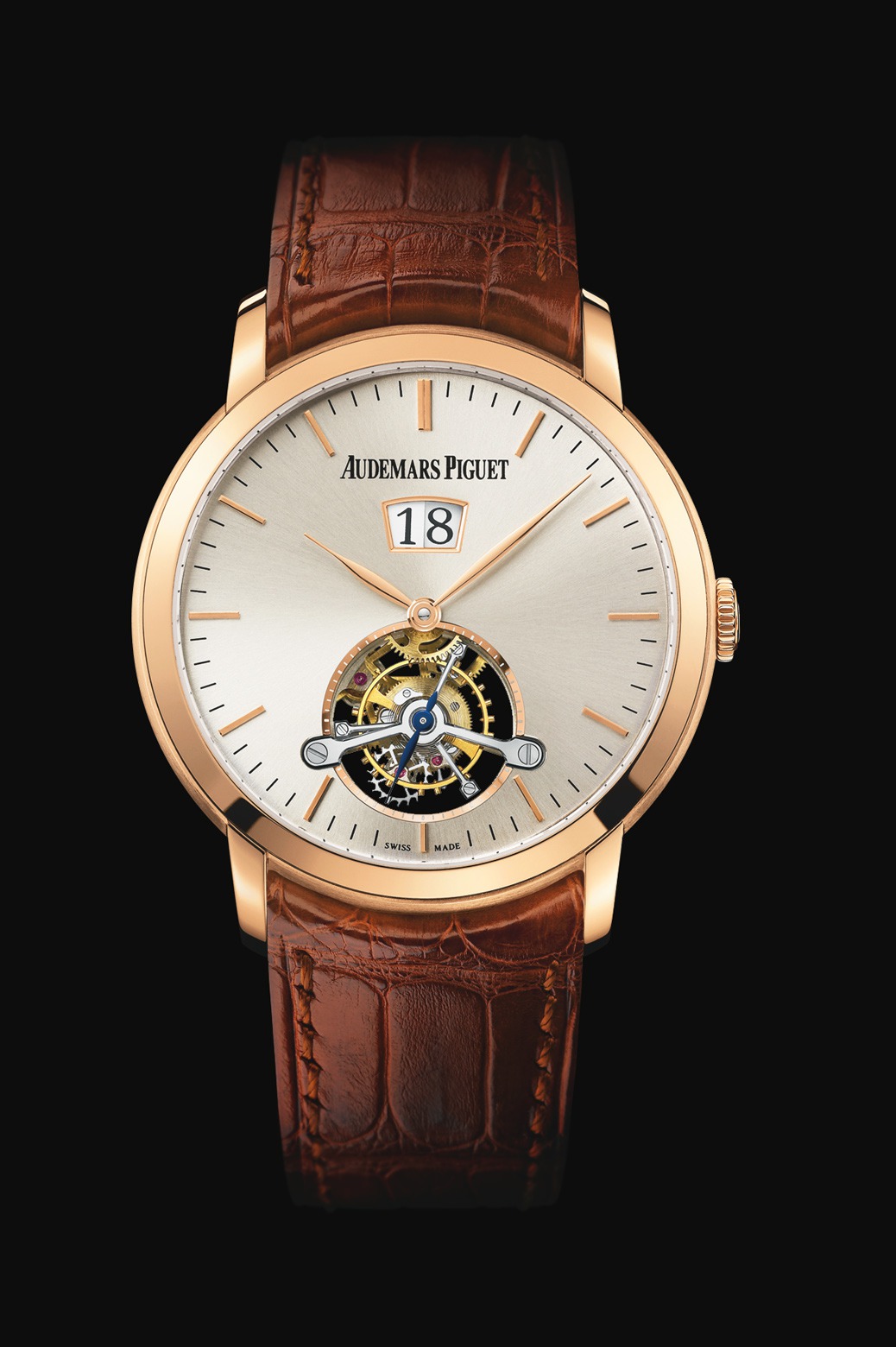Audemars Piguet Jules Audemars Large Date Tourbillon Pink Gold watch REF: 26559OR.OO.D088CR.01 - Click Image to Close